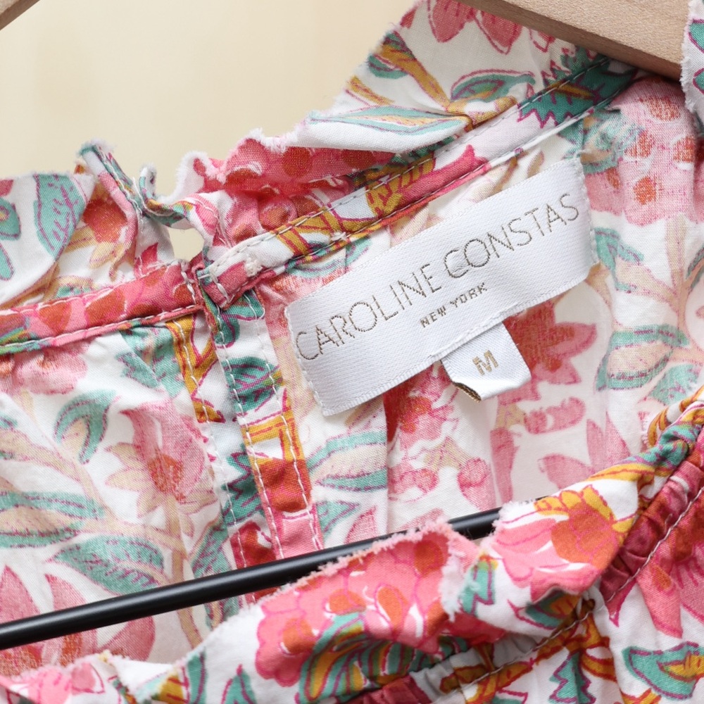 Caroline Constas Strawberry Print Floral Mini Dress Medium - Picture 4 of 4